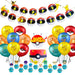 Bursdagssett: Pokémon - Ballonger, flaggirlander og kakeflagg