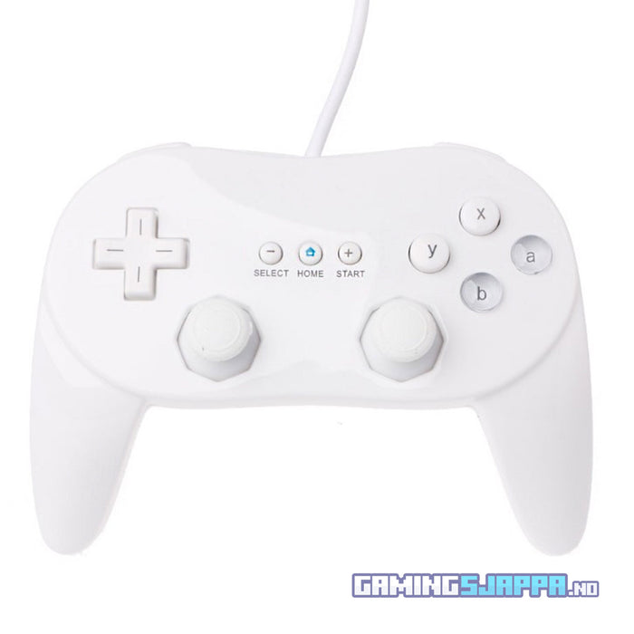 Classic Controller Pro til Wii og Wii U (tredjepart) Hvit
