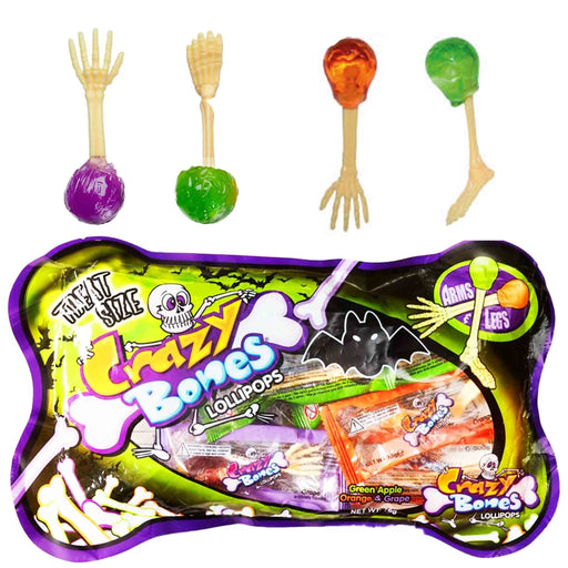 Godteri: Crazy Bones Lollipops - Kjærlighet på skjelettpinner [9,5g/76g]