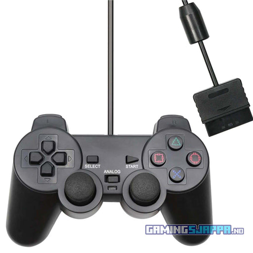 Diverse kontrollere til PlayStation 2 [tredjepart] (Brukt) Sort kontroller