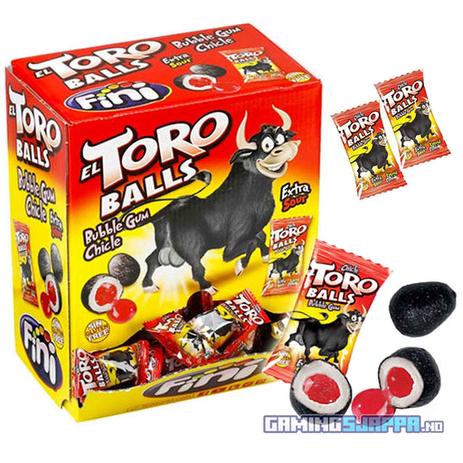 Tyggis: El Toro Balls - Sur tyggis med flytende fyll [5g] (Fini) Gamingsjappa.no