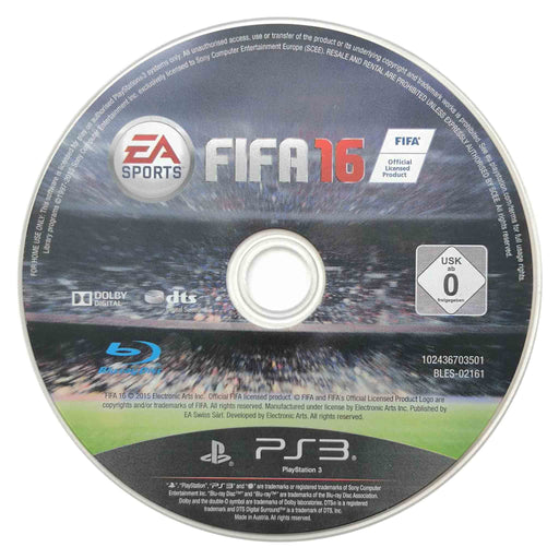 Erstatningsdisk: FIFA 16 [PS3] (Brukt) Gamingsjappa.no