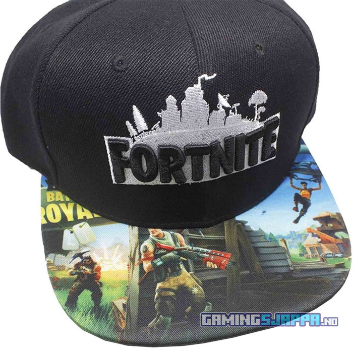 Caps: Fortnite-hatt med logo og Battle Royale-motiv
