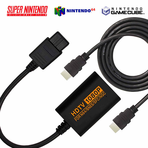 HDMI-adapter til Nintendo - SNES, SFC, N64 (NTSC) og NGC inkl. HDMI-kabel