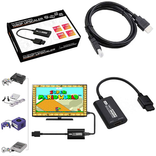 HDMI Upscaler-adapter til Nintendo - SNES, SFC, N64 (NTSC) og NGC (1080p)