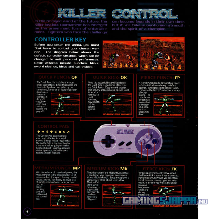 Spillguide: Killer Instinct - Nintendo Player's Guide [SNES] (Brukt)