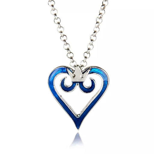 Halskjede: Kingdom Hearts - Blue Heart-smykke Gamingsjappa.no