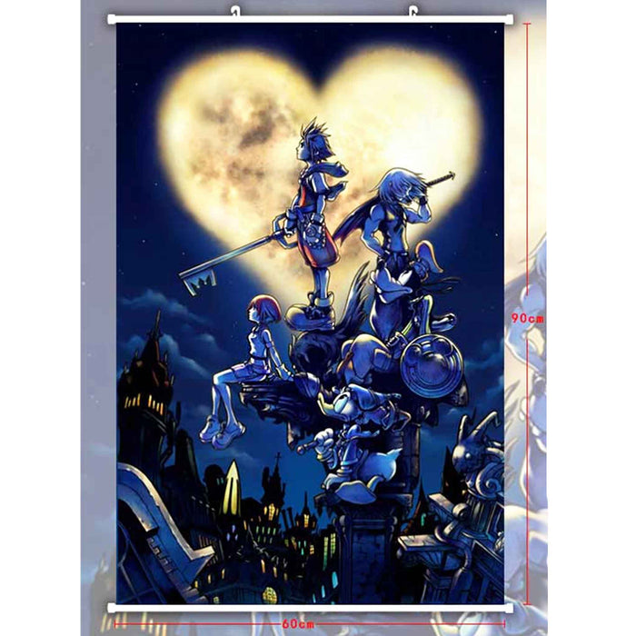 Tøyplakat: Kingdom Hearts-motiver - Wall Scroll Kingdom Hearts
