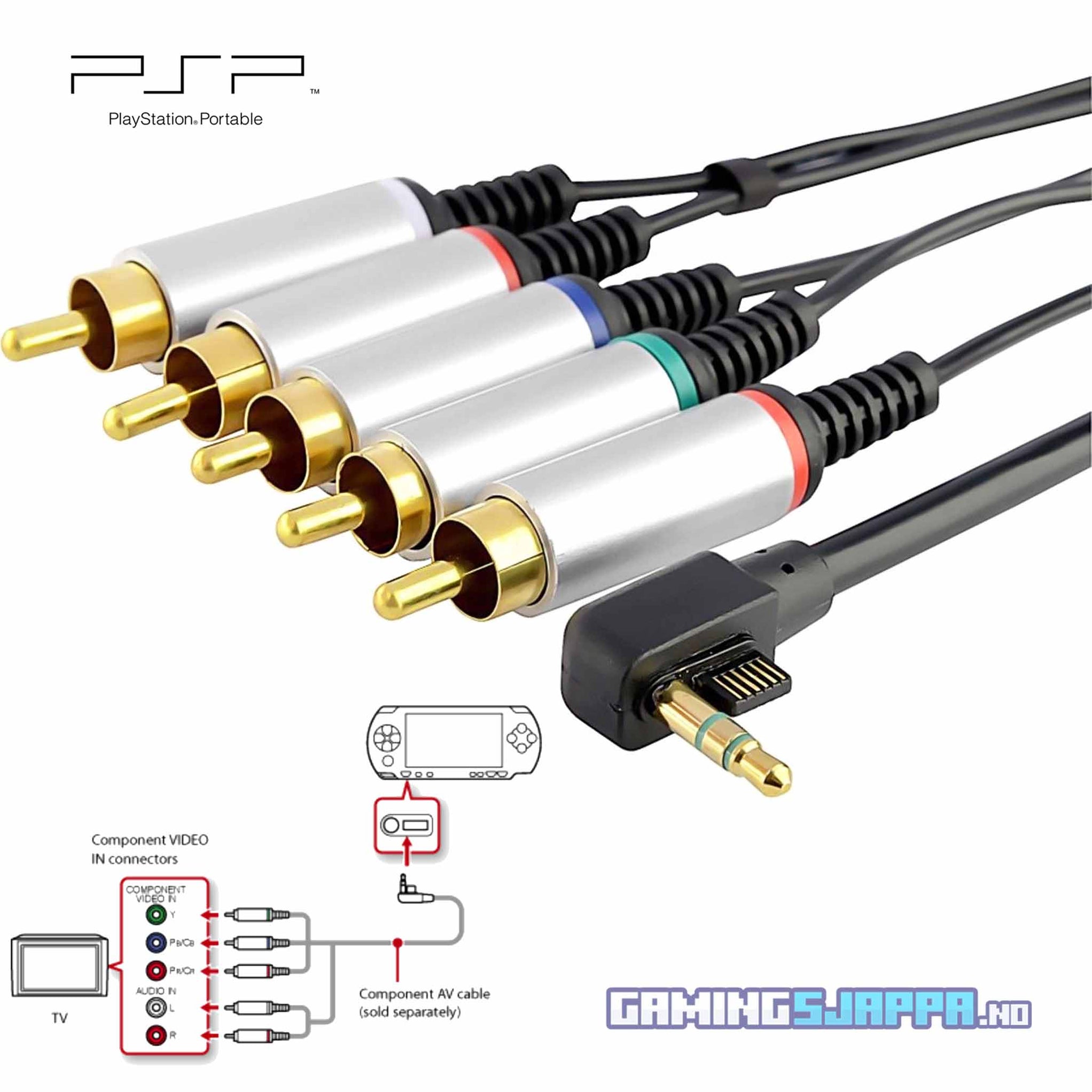 Komponentkabel til PlayStation Portable 2000- og 3000-modell [YPbPr]