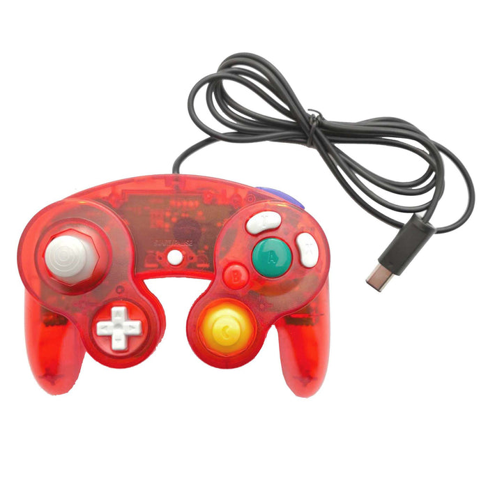 Kontroll til Nintendo GameCube - Farget NGC-kontroller gjennomsiktig (tredjepart) Rød