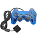 Kontroll til PlayStation 2 - Farget PS2/PS1 kontroller gjennomsiktig (tredjepart) Blå
