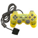 Kontroll til PlayStation 2 - Farget PS2/PS1 kontroller gjennomsiktig (tredjepart) Gul