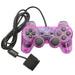 Kontroll til PlayStation 2 - Farget PS2/PS1 kontroller gjennomsiktig (tredjepart) Lilla
