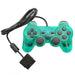 Kontroll til PlayStation 2 - Farget PS2/PS1 kontroller gjennomsiktig (tredjepart) Turkis