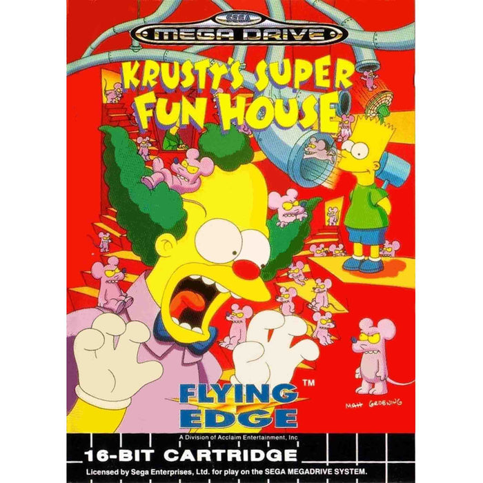 Sega Mega Drive: Krusty's Super Fun House (Brukt)