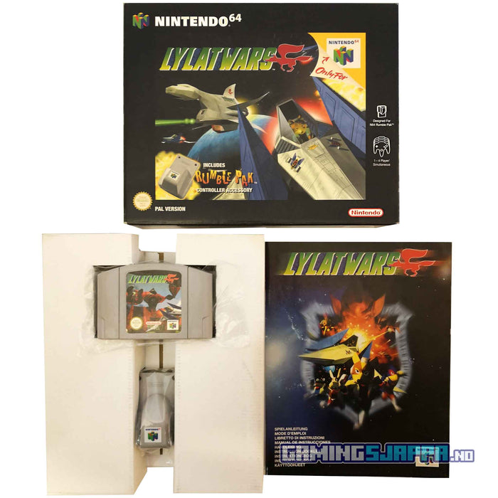 Nintendo 64: Lylat Wars (Brukt) Rumble Pak Bundle [A-/A-/A/A]