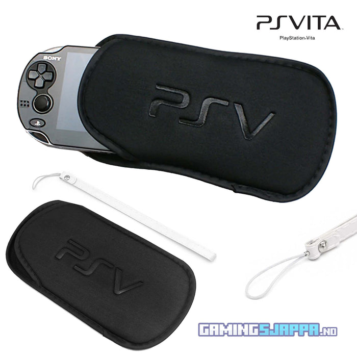 Myk oppbevaringssleeve til PlayStation Vita | PSV-etui med stropp