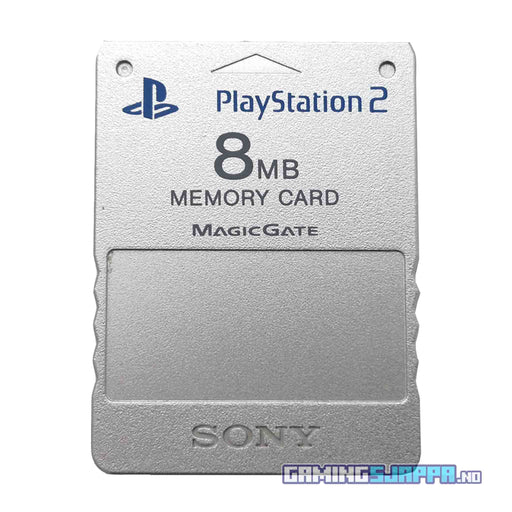 Originalt 8MB MagicGate Memory Card PS2 - Minnekort til PlayStation 2 (Brukt) 8MB Satin Silver [A]