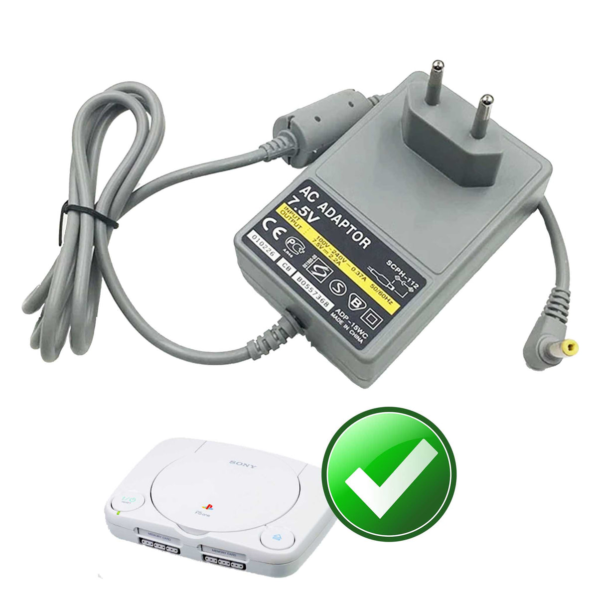 Strømadapter til Playstation One Psone konsoll - Gamingsjappa.no