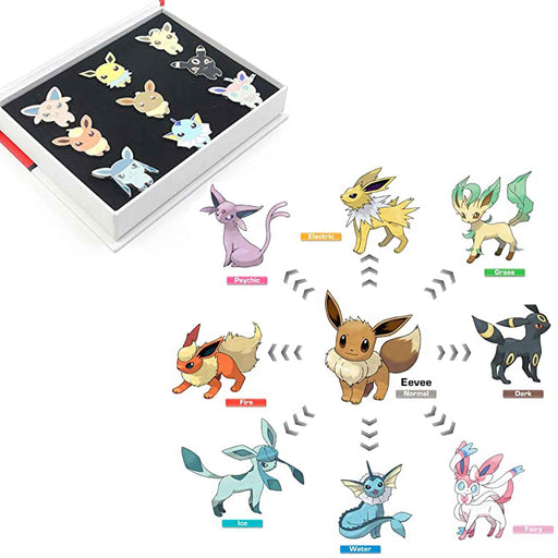 Pins-sett: Pokémon - Eevee-familien samlet
