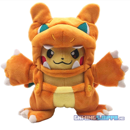 Plushbamse: Pokémon - Pikachu i Charizard-kostyme (20cm)