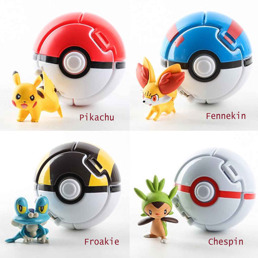 Samlefigur: Pokémon Generation 6 - Poké Ball med Pokémon-minifigur