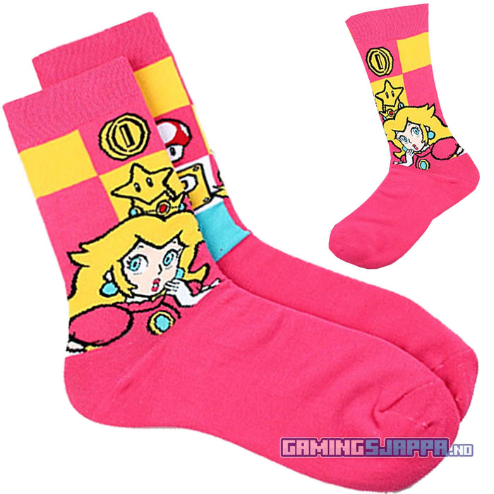 Sokker: Super Mario - Prinsesse Peach rosa