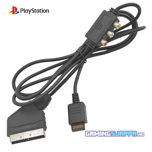 RGB SCART-videokabel med AV-ut til PlayStation 1, 2 og 3 (Brukt) - Gamingsjappa.no