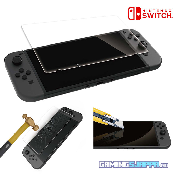 Skjermbeskytter til Nintendo Switch originalmodell i herdet glass 9H [Dobe]