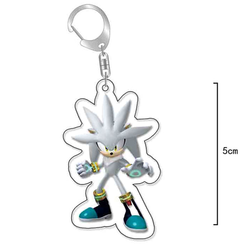 Nøkkelring av akryl: Sonic the Hedgehog - Silver the Hedgehog