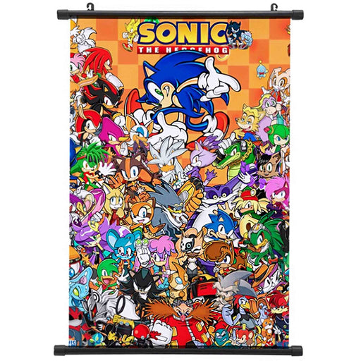 Tøyplakat: Sonic the Hedgehog-motiver - Wall Scroll Gamingsjappa.no