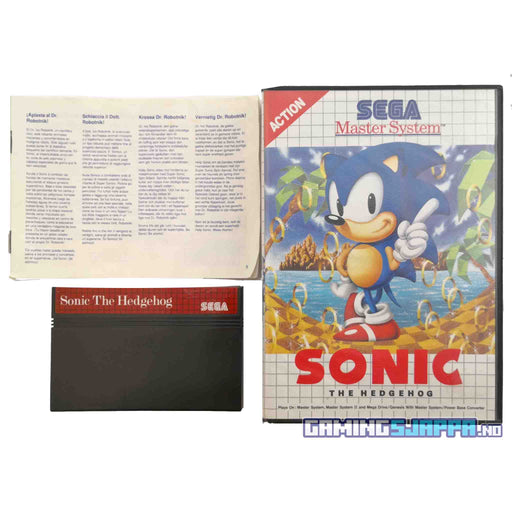 Sega Master System: Sonic the Hedgehog (Brukt) Komplett [A-/B-/B+]