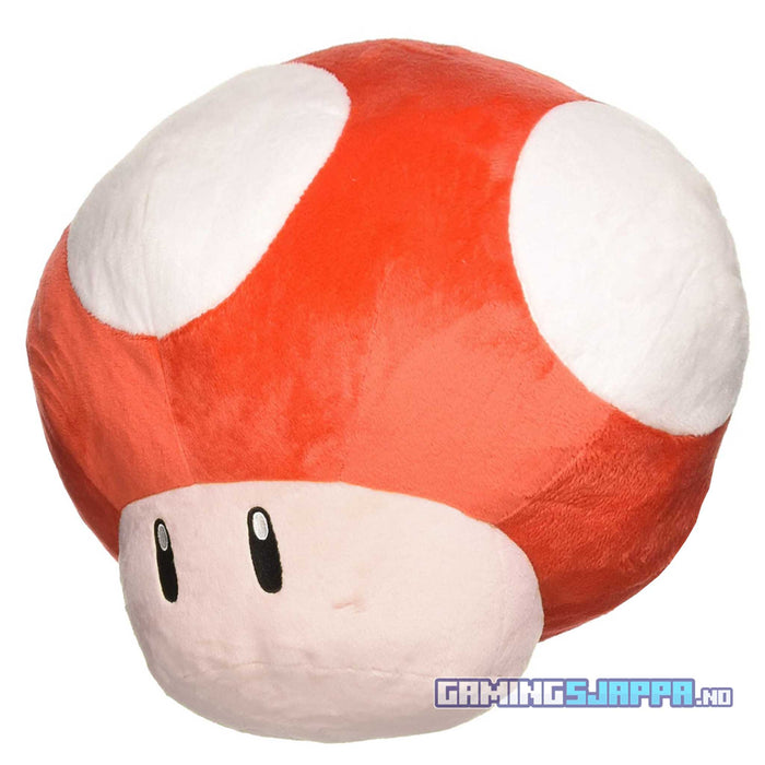 Plushbamse: Super Mario - Rød Supersopp pute (25cm)