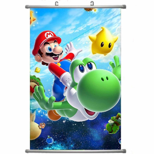 Tøyplakat: Super Mario Galaxy-motiver - Wall Scroll Gamingsjappa.no