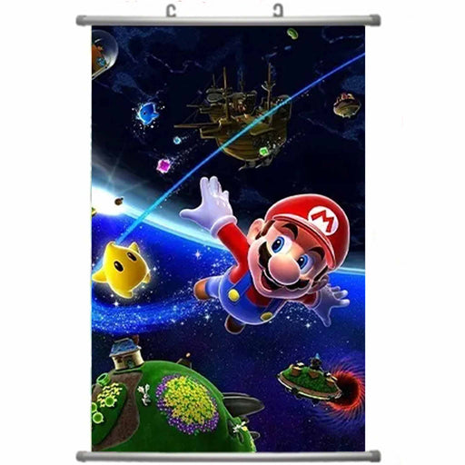 Tøyplakat: Super Mario Galaxy-motiver - Wall Scroll Super Mario Galaxy