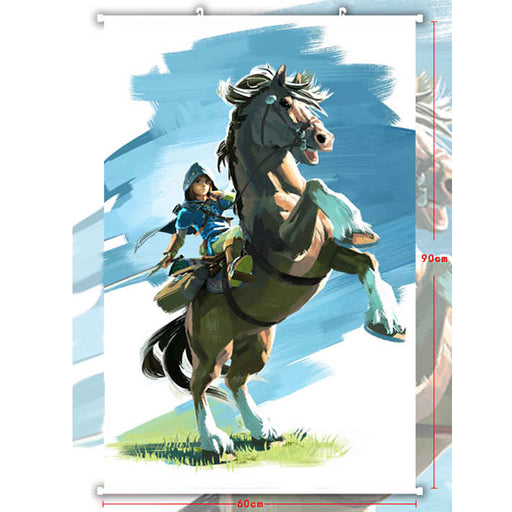 Tøyplakat: The Legend of Zelda: BotW - Rider Link | Wall Scroll