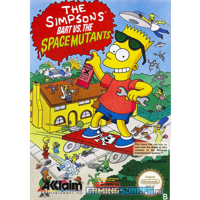 NES: The Simpsons - Bart vs. the Space Mutants (Brukt) Gamingsjappa.no