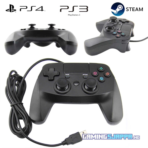 USB-kontroller til PlayStation 4 og PC med kabel (tredjepart)