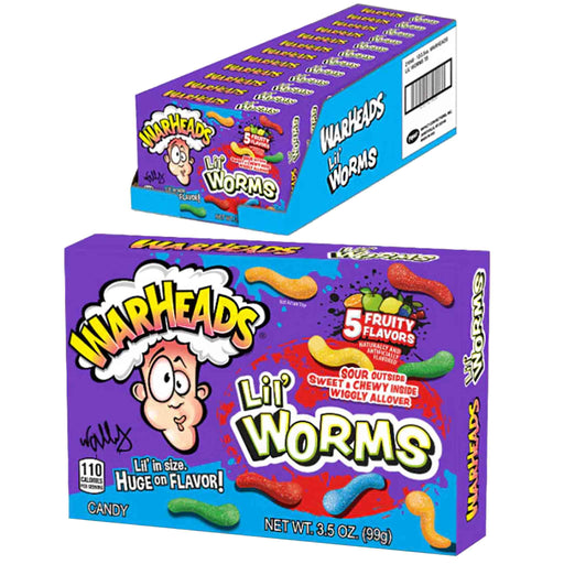 Godteri: Warheads Lil' Worms - Sure og søte ormer [99g] Gamingsjappa.no