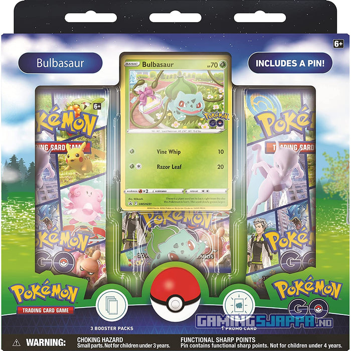 Pokémon TCG-kort: Sword & Shield 10.5 Pokémon GO-gaveeske med pin Bulbasaur