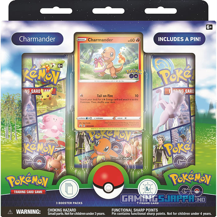 Pokémon TCG-kort: Sword & Shield 10.5 Pokémon GO-gaveeske med pin Charmander